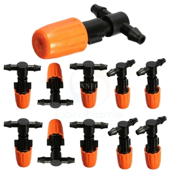 

2000Pcs/Lot Orange Misting Atomizing Sprinkler Nozzles T-shaped Hose Sprinkler Greenhouse Garden Irrigation Tee Sprayer