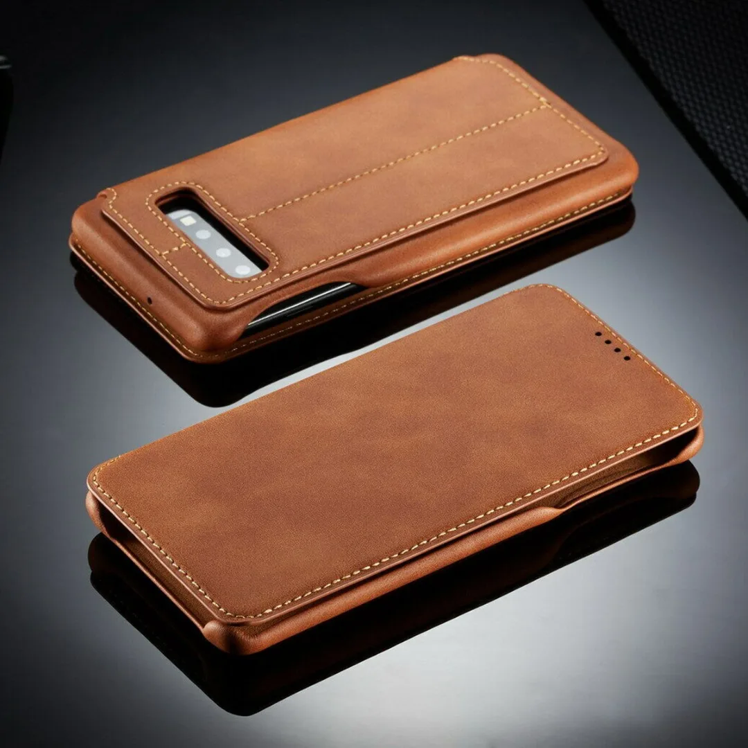 Luxury Leather Phone Case Capa For Samsung Galaxy S10E S10 Plus Flip Stand Leather Wallet Card Cover For Galaxy S10E S10 Plus