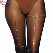 SUSENSTONE 1 шт блестящие женские Стразы ювелирные изделия для тела нога бедра цепочка кристалл#7-8