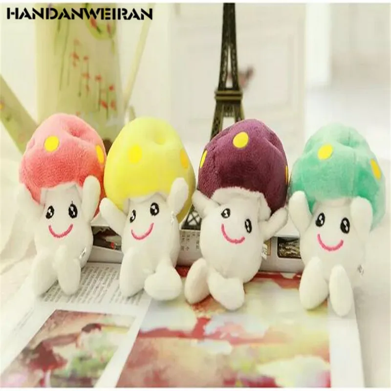 

1PCS Plush Toys Mushroom Doll Hanging Pendant stuffed soft toy Doll Wedding Sprinkle Small Gift FOR GIRL 12CM