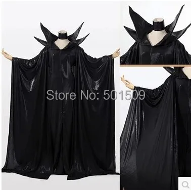 

black dark witch evil dress with cloak