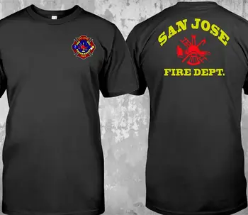 

New San Jose California Fire Department Shirt Rescue T-Shirt Double Side 2019 Summer Brand Casual O-Neck Man Printing T Shirt