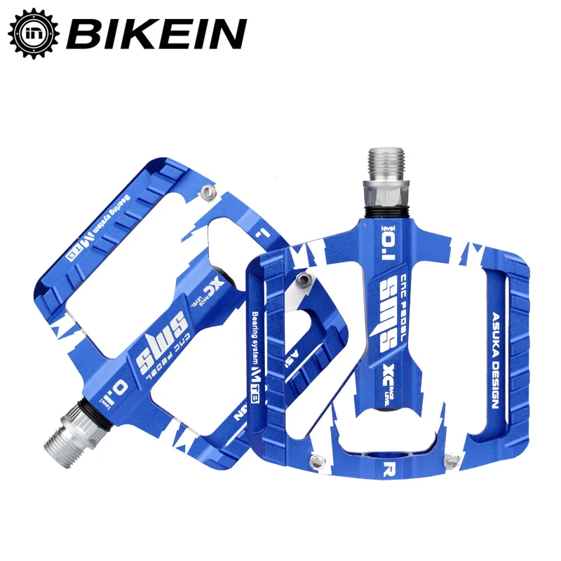 9//16 Inch Aluminum CNC 4 Sealed Bearing Flat Platform Outdoor Cycling MTB Parts BIKEIN PRO Bicycle BMX Mountain Bike Pedals