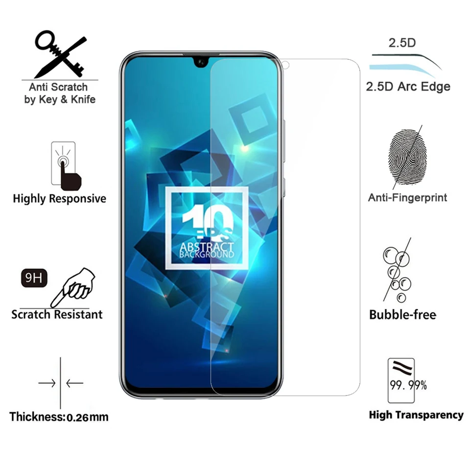 WHaY Safety Glass on The for Huawei P Smart 2019 Cover Screen Protector 9H 2.5D Protective Glass for Huawei P Smart 2019 Glasses (5)
