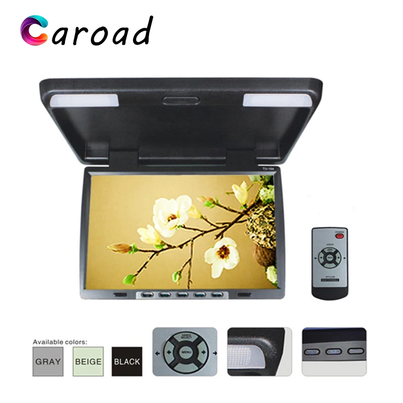 Caroad 19 дюймовый автомобильный потолочный монитор откидной TFT ЖК дисплей крепление
