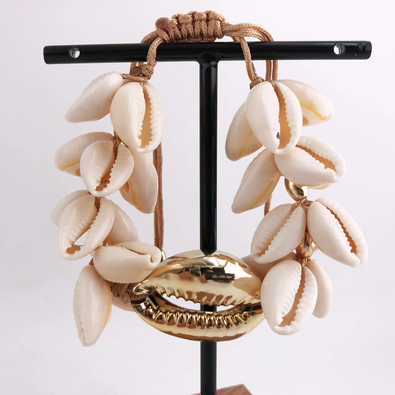 

New Arrival Bohemia Natural Big PUKA COWRIE shell bracelets for Women High Quality Handmade Jewelry Summer Holiday Best Gift