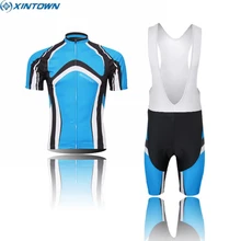 Команда Xintown Синий Велоспорт Джерси Ropa Ciclismo Велоспорт(Bib) шорты велосипед Команда Комплект Высокое качество велосипедная одежда комплект