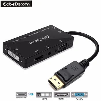 

4-in-1 Multi-Function Displayport to Hdmi/dvi/vga Adapter Cable &Audio Converter Supports 3 Monitors At the Same Time