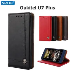 SRHE для Oukitel U17 Plus откидная крышка Роскошный Кожаный противоударный чехол Подставка для Oukitel U17 плюс силиконовые Коке