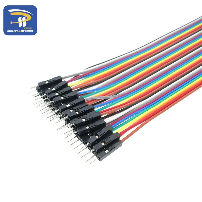 Штекер гнездо dupont line 40 шт. соединительный кабель провод 2 54 мм 20 см для arduino|jumper