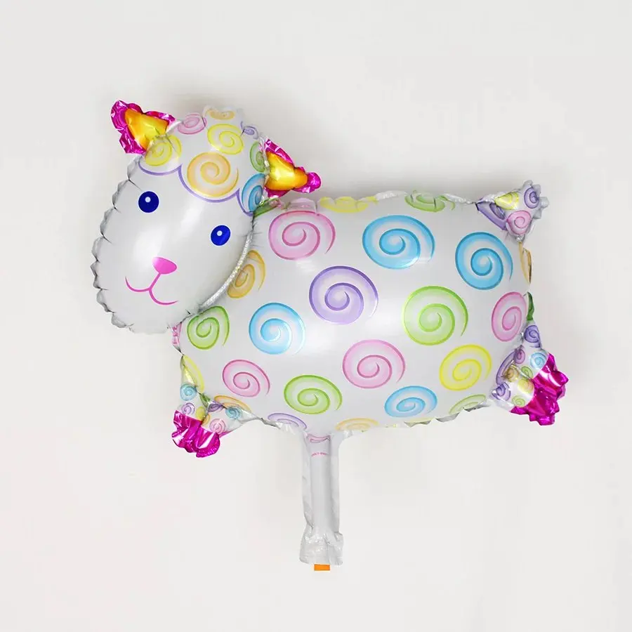8 шт мини животное Фольга воздушные шары Декор для вечеринки в честь Дня Рождения Детские подарки Детские игрушки Мини овечка лошадь коровы льва утка свинка Фольга воздушные шары