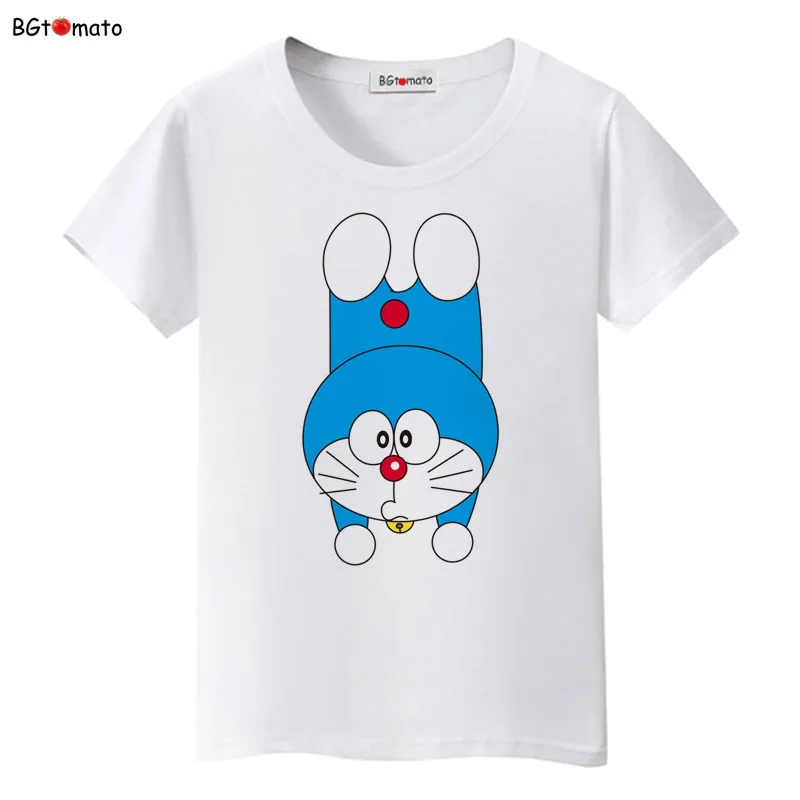 BGtomato doraemon футболка женская детская мечта прекрасный мультфильм рубашка бренд хорошего качества удобные повседневные топы