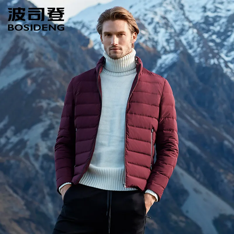 

BOSIDENG men's down jacket stand collar cold winter short jacket 2018 new casual outerwear B80131015