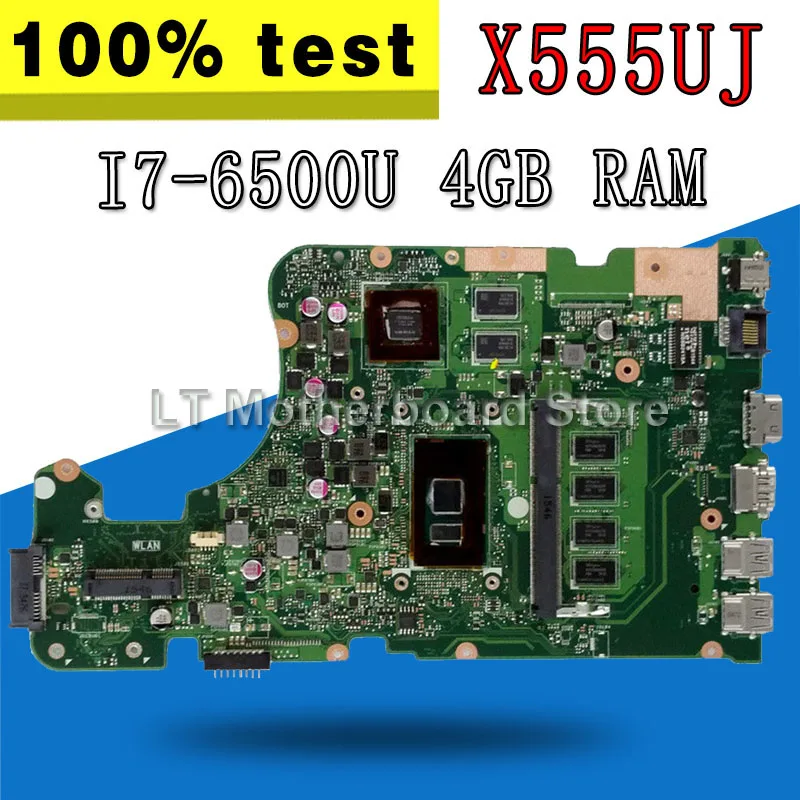 X555UJ материнская плата 4G Оперативная память I7-6500U для ASUS X555U X555UJ X555UF F555U Материнская плата ноутбука X555UJ материнская плата X555UJ материнская плата