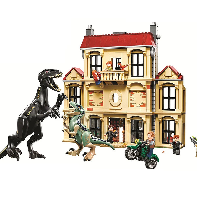 10928 Building Blocks 1046Pcs Jurassic Dinosaur Indoraptor Rampage At Lockwood Estate Bricks Set 75930 Block Toys for Children | Игрушки и