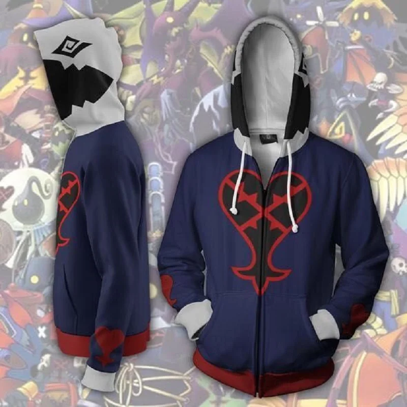 Kingdom Hearts Hoodies Heartless Zip Up Hoodie