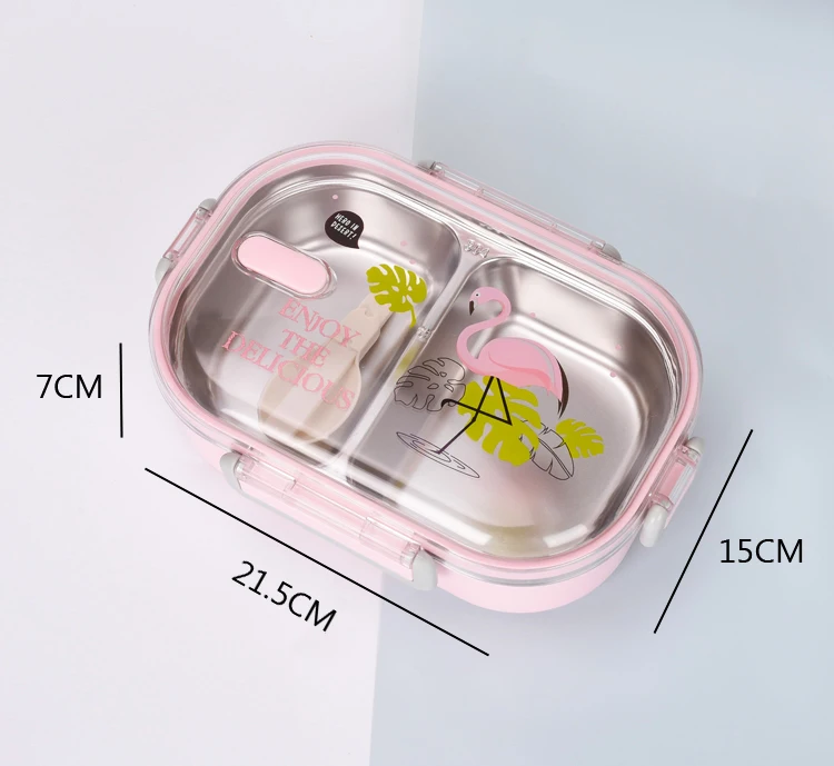 Ланч-бокс из нержавеющей стали с отсеком, Ланч-бокс, портативный, для взрослых, детей, студенток, контейнер для еды, бенто-бокс, Ланч-бокс