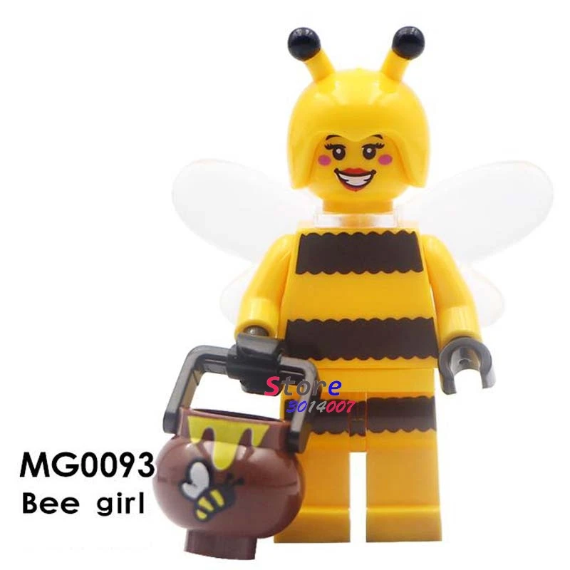

Single Building Blocks Cartoon Bee Girl DAISY DUCK TINKER BELL Minnie Link Game toys for children