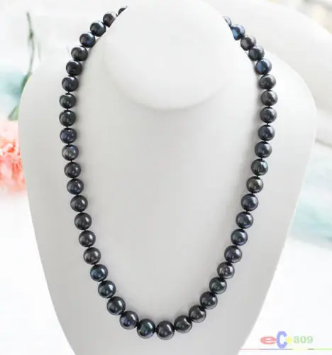 

Hot sale new Style >>>>> Huge 17" 14mm ROUND BLACK Freshwater cultured PEARL NECKLACE