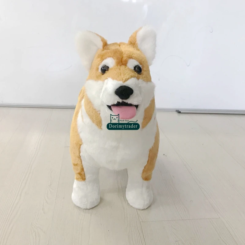 Dorimytrader  pop emulational animal Shiba Inu plush toy stuffed realistic dog can ride on the back kids gift decoration 50cm  DY61802 (14)