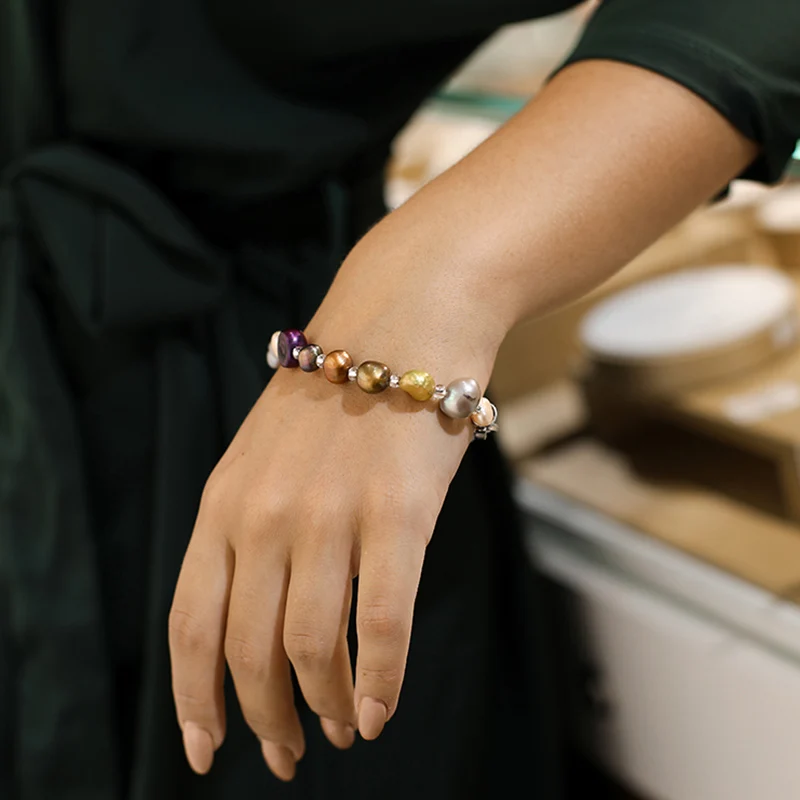 DAIMI Mixed Color Pearl Bracelet DIY Bracelet Natural Baroque Pearl Jewelry Gift For Women цена DAIMI Mixed Color Pearl Bracelet DIY Bracelet Natural Baroque Pearl Jewelry Gift For Women цены онлайн