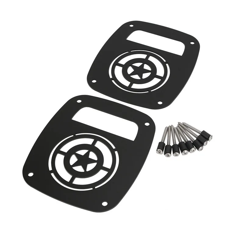 Exterior Grille Tail Light Rear Lamp Cover Guards For 1987-2006 Jeep Wrangler TJ YJ Accessories Taillight Protector WISENGEAR (39)