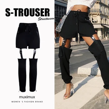 

2018 Autumn Women Pants Series Summer Streetwear High Waist Joggers Solid Winter Trousers Harem Cargo Pants Sweatpants