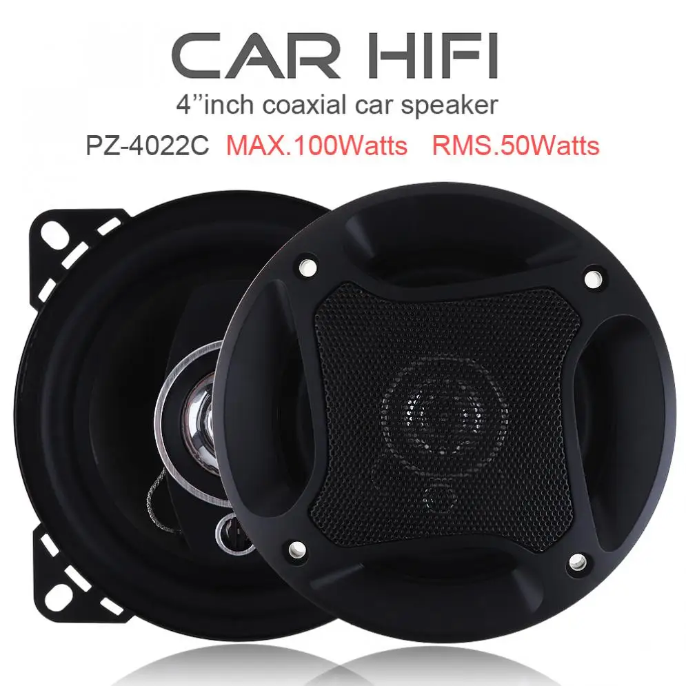 2pcs 4 Inch 3 Way 100W Car Coaxial Horn Auto Audio Music Stereo Full Range Frequency Hifi Speakers Non-destructive Installation |
