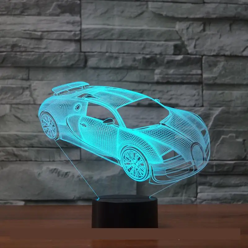 

Car Remote Control 3d Lamp Colorful Touch Led Night Light Visual Atmosphere Decoration Desk 3d Light Fixtures