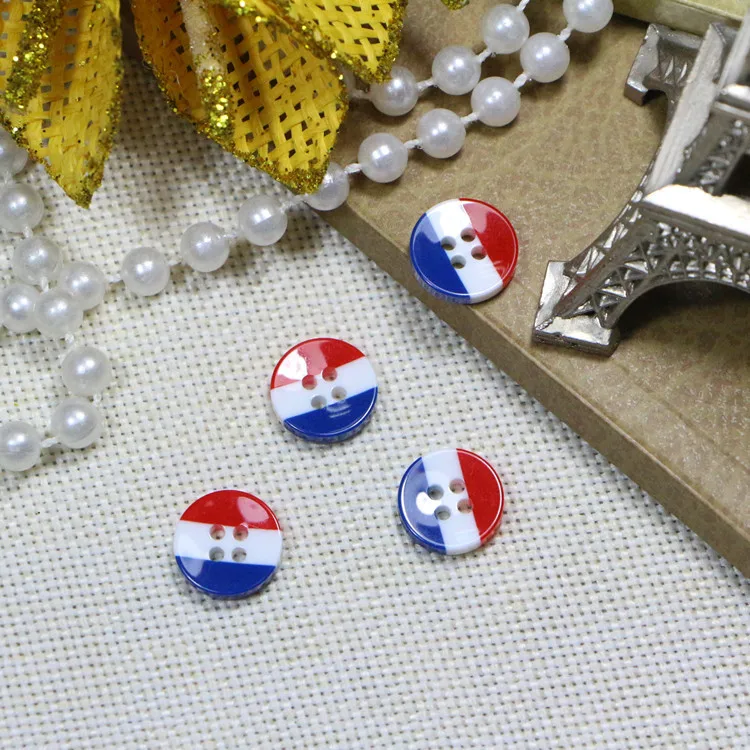 

50PCS---DIY red/white/blue color plastic button 2 size can choose