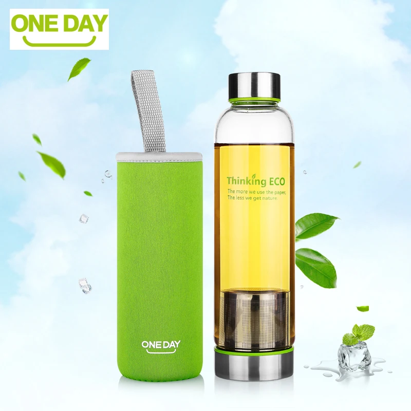 550ML My Bottle Glass Tea Tumbler Drinkware Water Bottle With Tea Filter Portable Bottle With