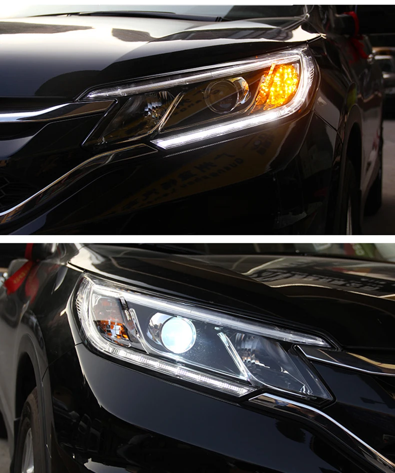 KOWELL автомобильный Стайлинг для Honda headlights CRV фары Головной фонарь светодиодный DRL передний свет Биксеноновые линзы ксеноновые HID