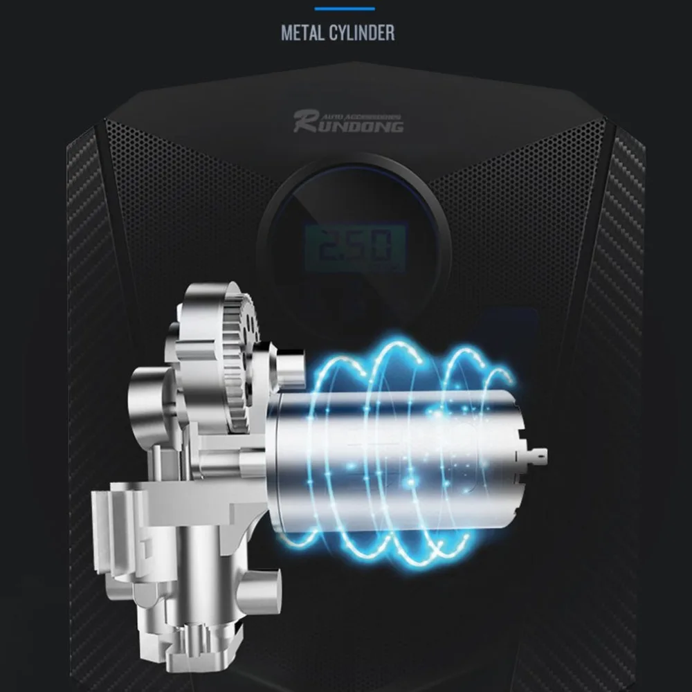 12 В цифровой дисплей Портативный электрический насос для шин одноцилиндровый воздушный компрессор универсальный для автомобильных грузовиков шины