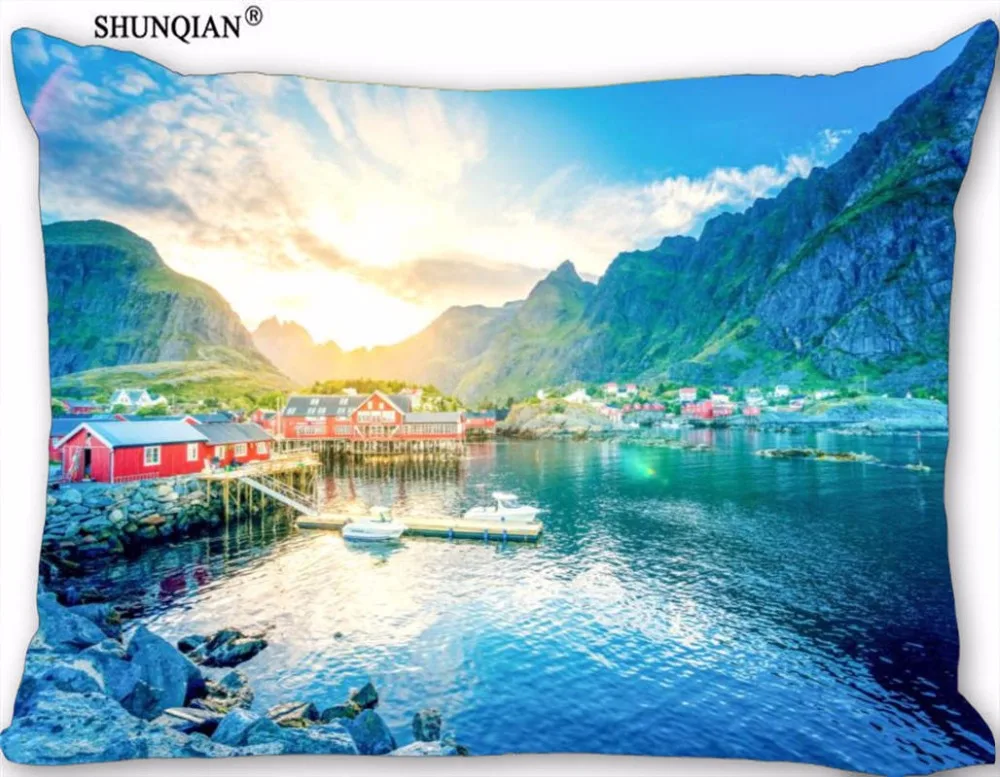 

New Norway Pillow Case Custom Wedding Pillowcase Cover Cases Gift Zippered Rectangle Pillow Case 18-1-30