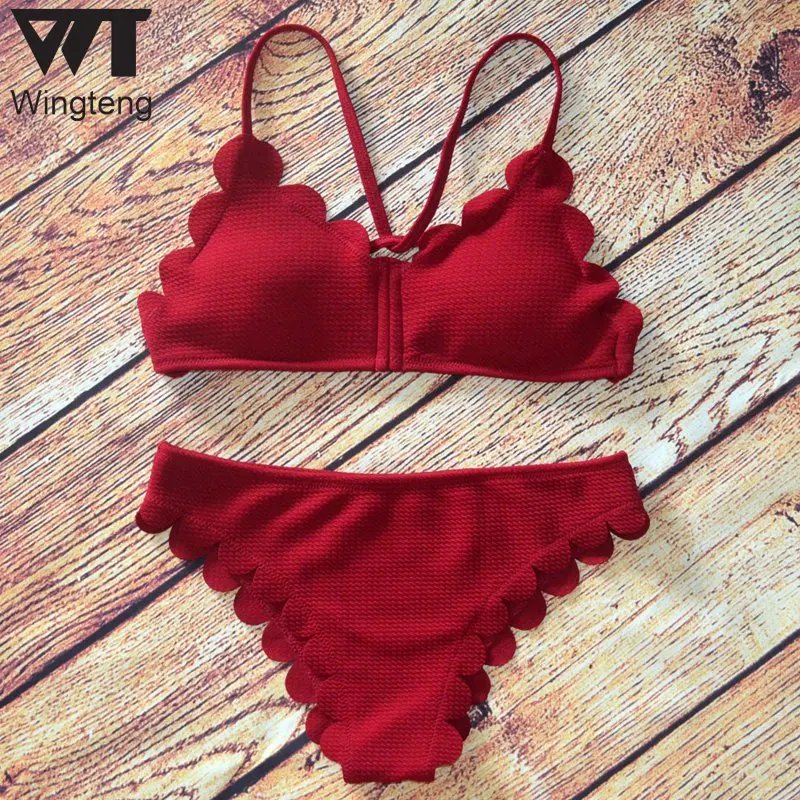 2018 Red Brazilian Bikini set Micro Swimwear female push up Bikinis