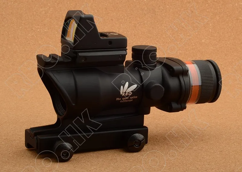 Тактический trijicon Acog Стиль 4x32 красный оптический волоконный прицел и 1 точечный