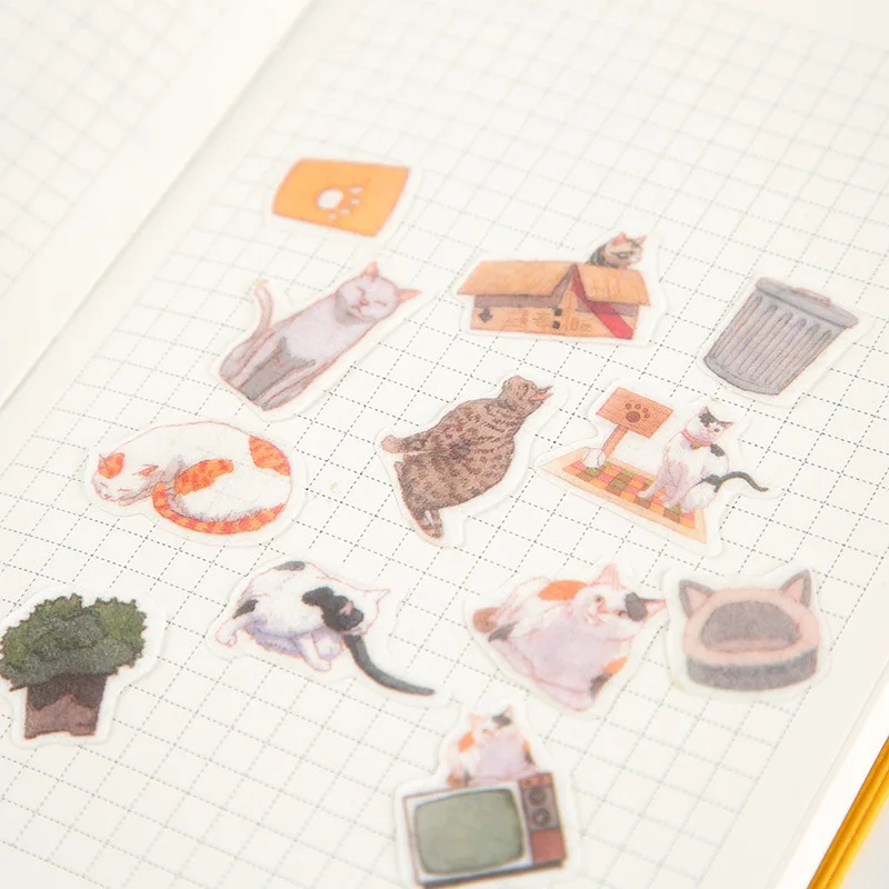 

40pcs/bag Flowers Stationery Stickers Watercolor Cartoon Rabbits Travel Stickers Decor Scrapbooking Diary Girls Diy Autocollant
