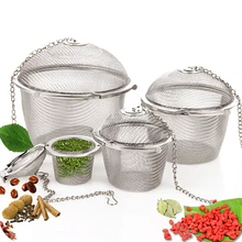 Нержавеющая сталь сетка чай заварки блокировки специй Чай фильтр многоразовые шарик для приправы фильтр свободные сито для специй кухня гаджет