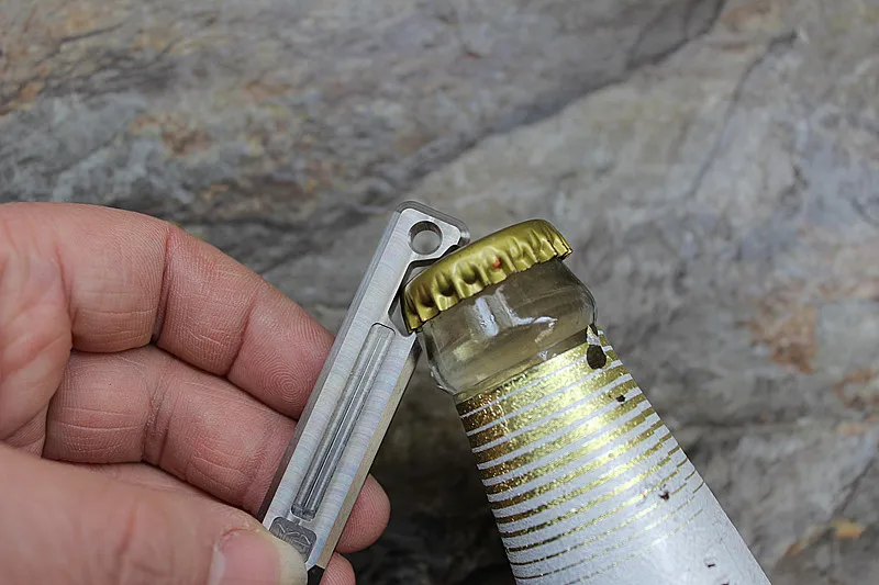 Цепочка для ключей из титанового сплава Многоцелевой инструмент для карт коронка открывалка для бутылок