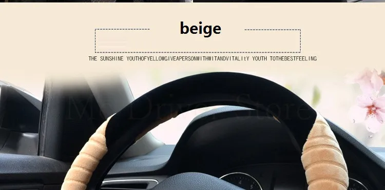 Cobertura de Volante de Pelúcia Capas de Rodas de Automóvel Transporte da Gota Inverno Cores Pele Carro Volante Case 35 - 36 37 38 39 40 cm 6 20 Cheap Capas p direção