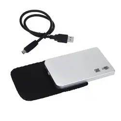 Алюминий 2.5 "USB 3.0 SATA HDD жесткий диск Внешний корпус серебристый