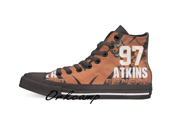 

Cincinnati Football Player Atkins High Top Canvas Shoes Custom Walking shoes