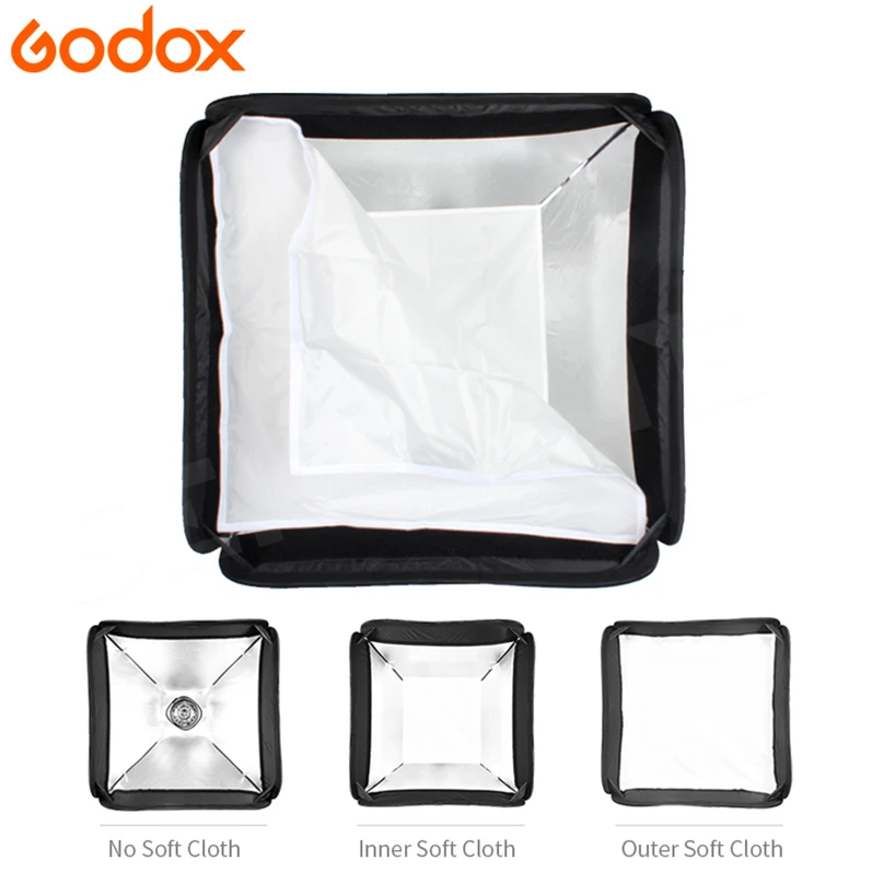 Godox 50x50 см софтбокс 20*20 дюймов + держатель Bowens для фотографирования студийная