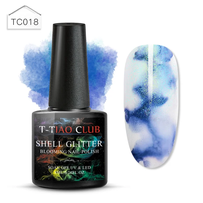 T-TIAO CLUB Blooming Painting Nail Gel Polish Effect Flower Blossom Nails Gel Soak off UV Gel Varnish Manicure Nail Art Lacquer - Цвет: ES03423