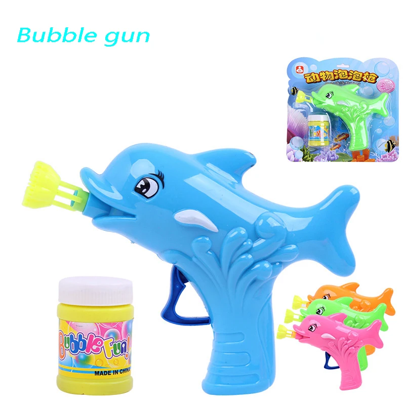 

[new] Dolphin bubble gun bubble machine toy Soap Bubble manual inertia gun children blowing super bubble toy gift outdoor