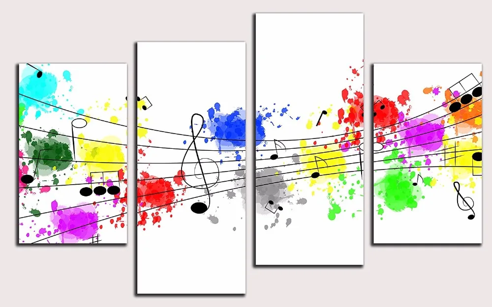 Colorful Graffiti Music Notes Clef40-60=2 40-80=2