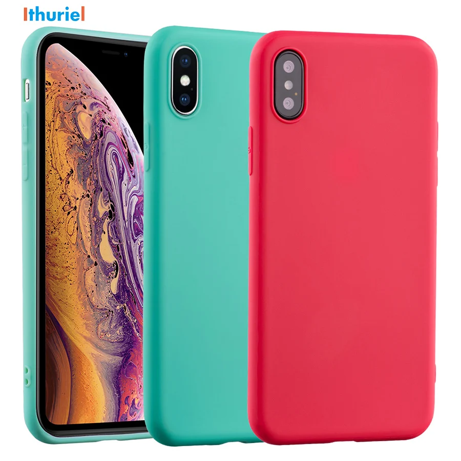 Чехол Ithuriel для iPhone X XR XS Max прозрачный тонкий мягкий цветной чехол из ТПУ iphone 8 7 6s 6