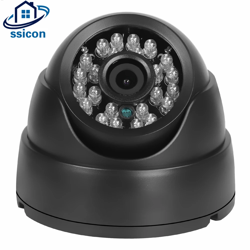 

SSICON Plastic Indoor Analog Camera 1.3MP 2MP Resolution 3.6mm Lens 24Pcs IR LED Night Vision AHD Dome Camera With OSD Menu