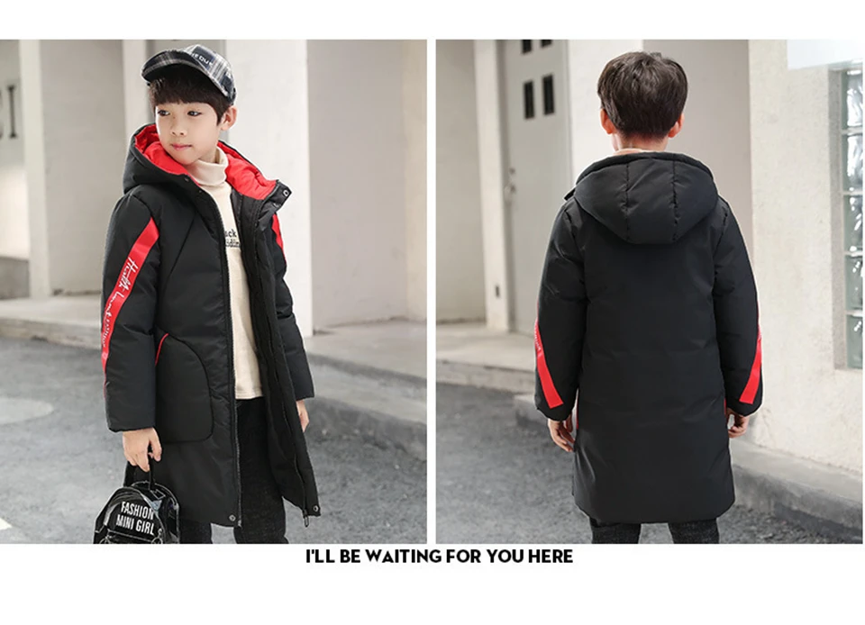 Детские зимние хлопковые куртки-пуховики для мальчиков; зимний комбинезон; детская парка; теплое плотное пальто; Повседневная Верхняя одежда для мальчиков-подростков