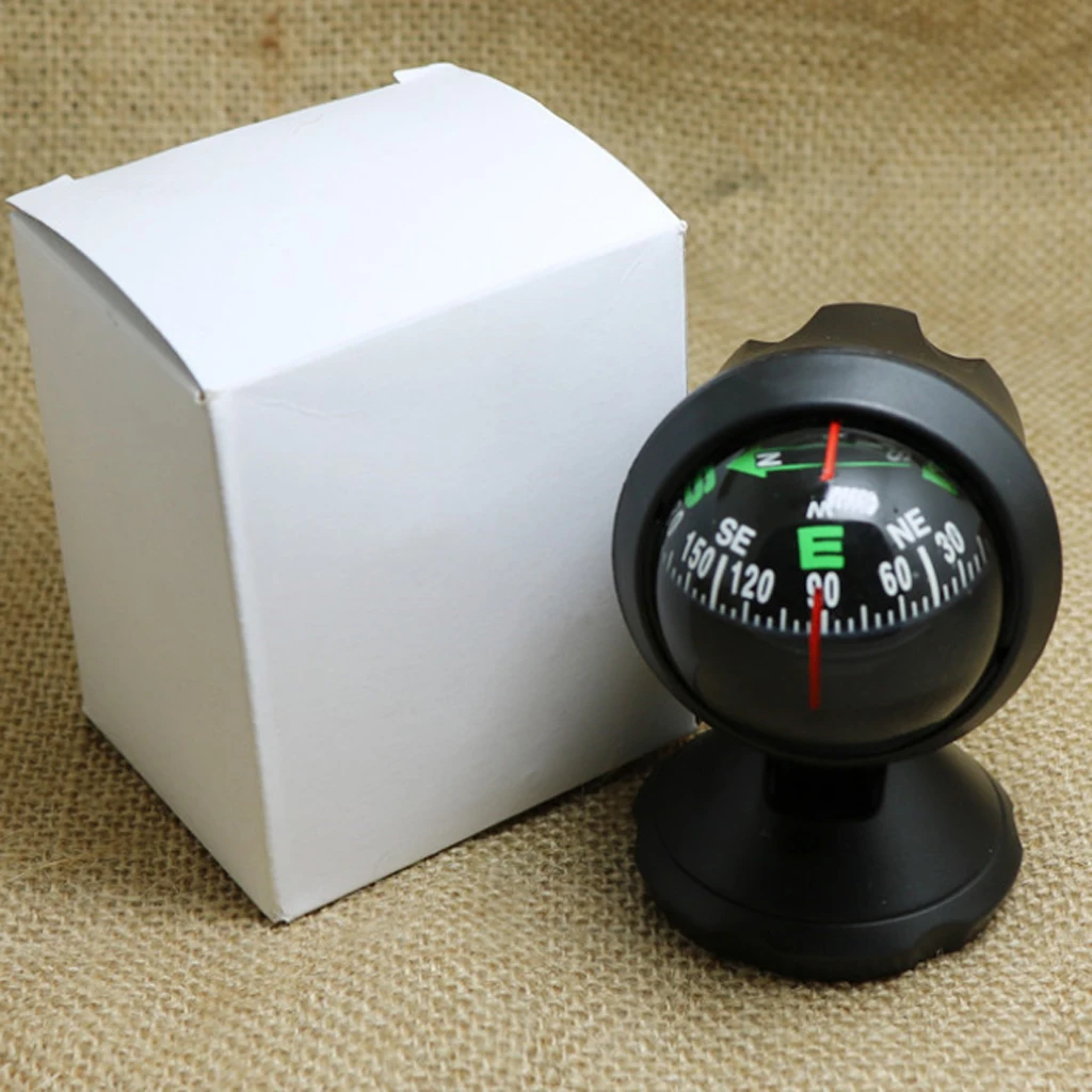 Navigation Hiking Direction Pointing Guide Ball for Car Truck Outdoor DEALPEAK Adjustable Dash Mount Compass with Adhesive 
